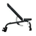 Side view of adjustable flat / incline / decline bench for commercial fitness spaces