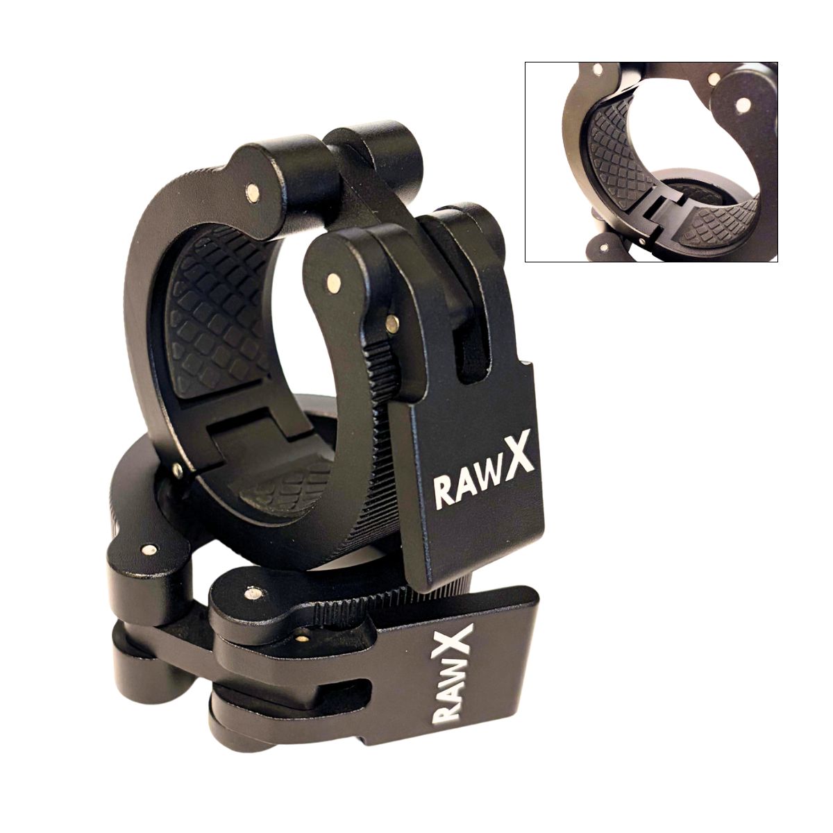 RawX Aluminum Barbell Collars locking collars for 2" barbells