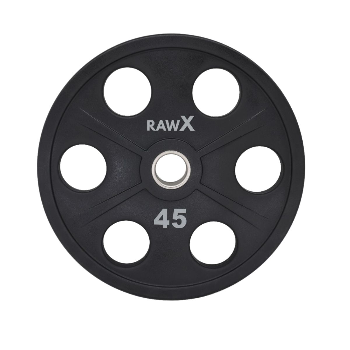 RawX Urethane Defender Plates 45 Urethane coated Defender 45 lb plate for commercial gyms